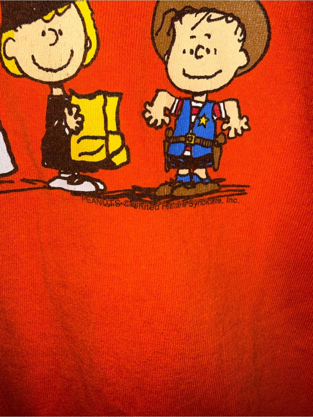 PEANUTS Vintage trick or treat graphic character Halloween cotton tshirt M - Picture 4 of 5